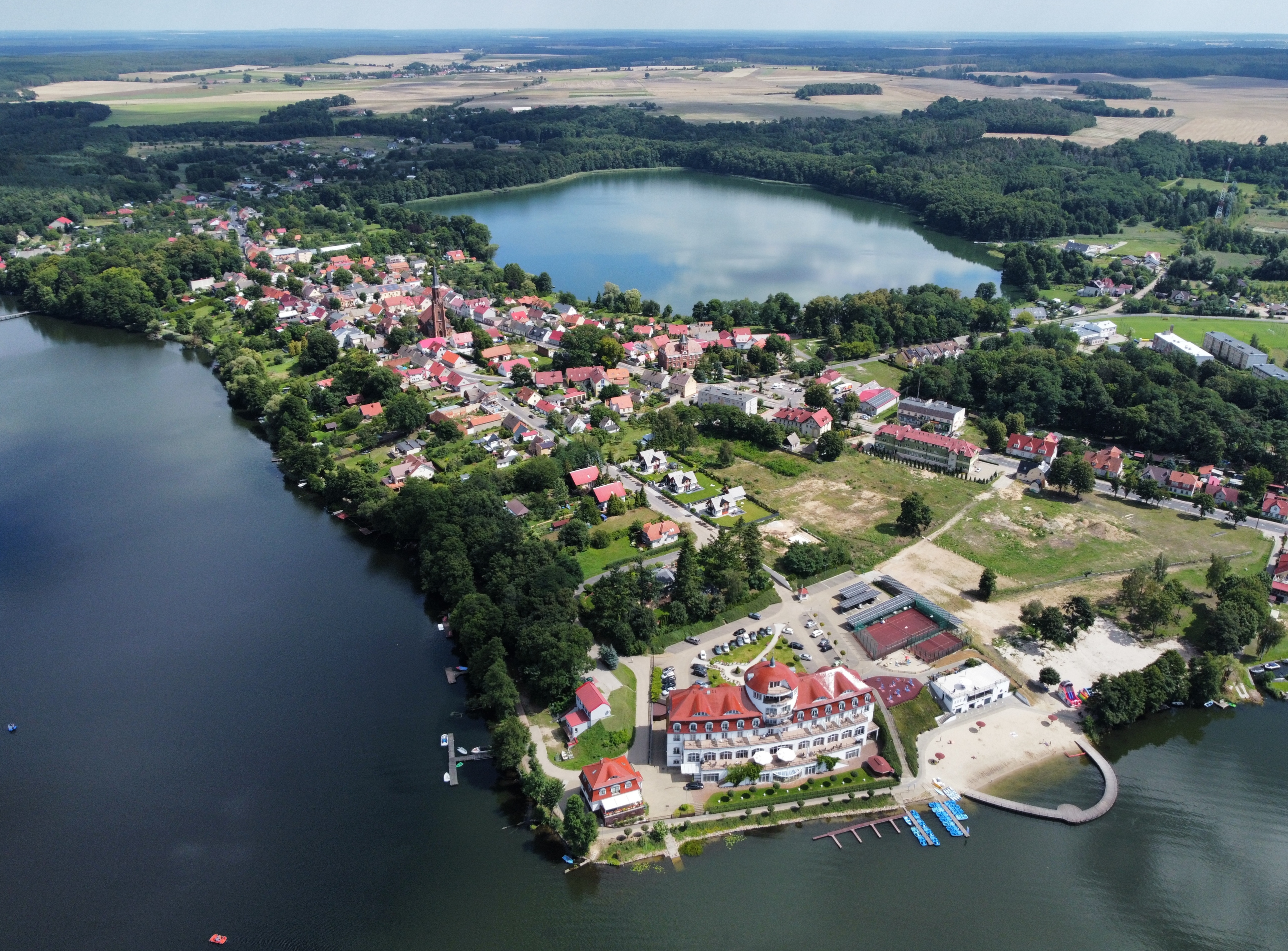 Lubniewice z lotu ptaka — Pojezierze Lubuskie